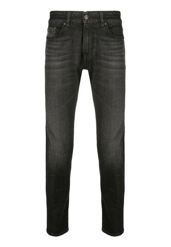 mid-rise slim-fit jeans