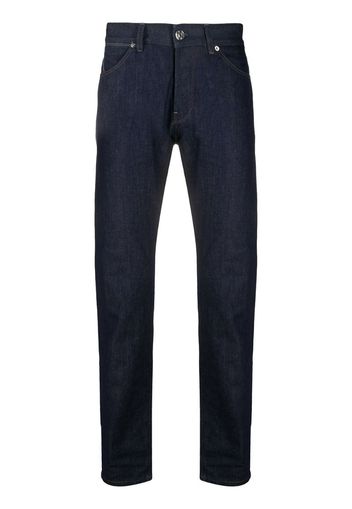 mid-rise straight leg jeans