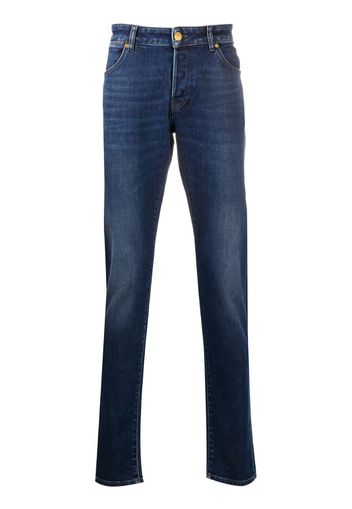 high-rise straight leg jeans