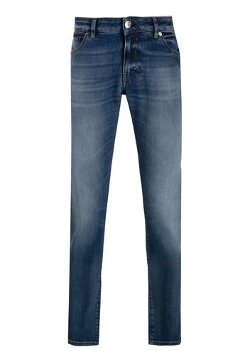 mid-rise slim-fit jeans