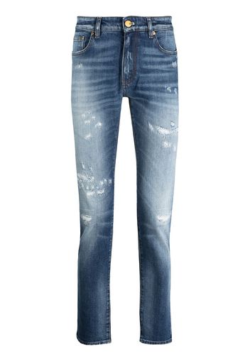 Pt05 Jeans con effetto vissuto - Blu