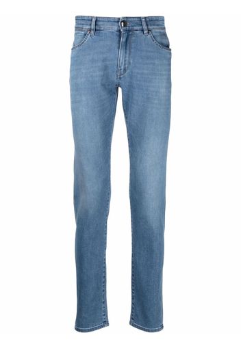 Pt05 Jeans skinny con effetto schiarito - Blu