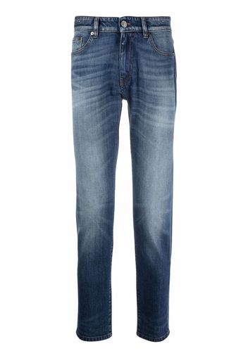 Pt05 faded slim-cut jeans - Blu