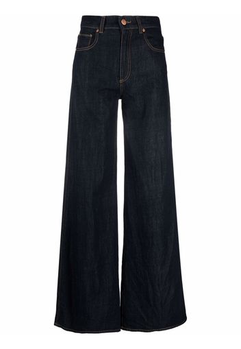 Pt05 high-waisted wide-leg jeans - Blu