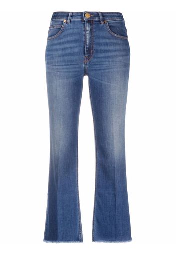 Pt05 mid-rise cropped flared jeans - Blu