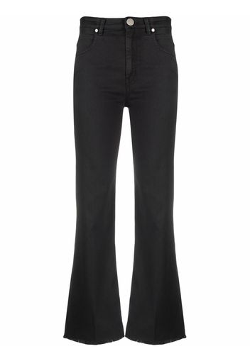 Pt05 mid-rse cropped flared jeans - Nero