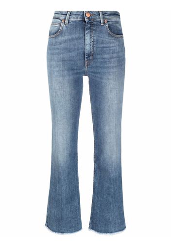 Pt05 cropped boot-cut jeans - Blu