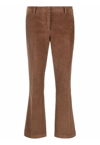 Pt05 kick flare cropped trousers - Marrone