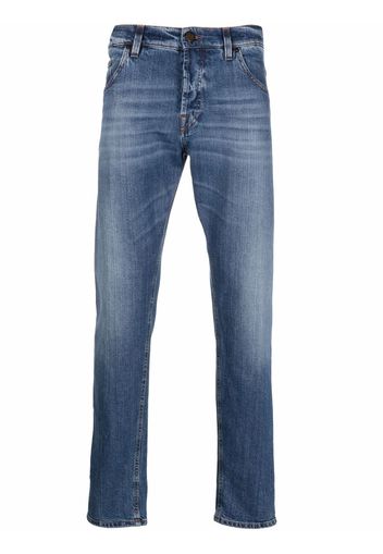 Pt05 fadded-effect straight-leg jeans - Blu