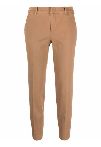 Pt05 mid-rise cropped slim fit trousers - Marrone