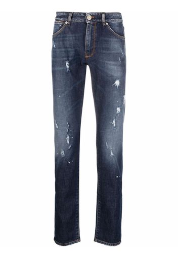 Pt05 mid-rise straight-leg jeans - Blu