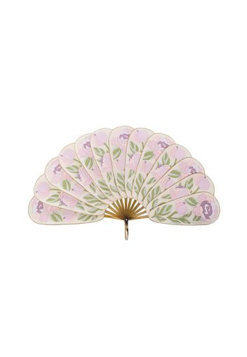 peony logo-print fan