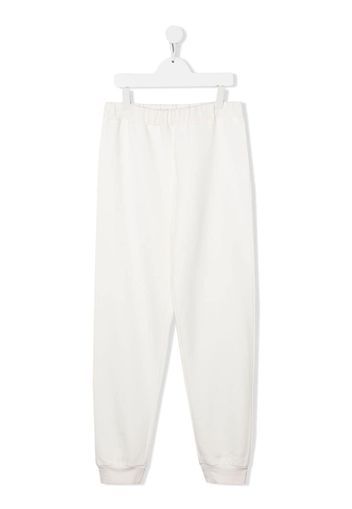 PUCCI JUNIOR logo-patch cotton track pants - Toni neutri