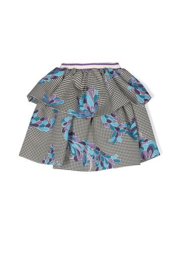 PUCCI Junior houndstooth-print mini skirt - Nero