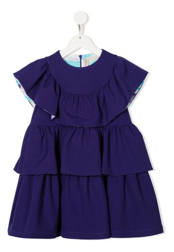 PUCCI Junior Abito corto con balze - Viola