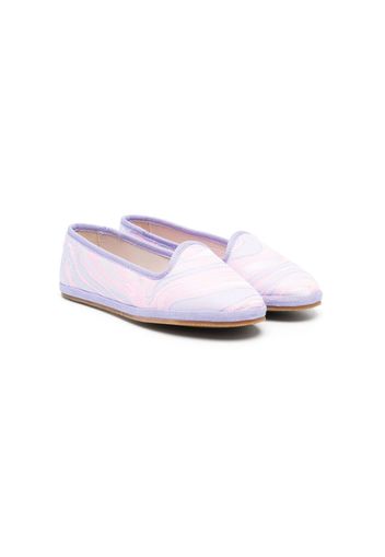 PUCCI Junior patterned slip-on ballerinas - Rosa