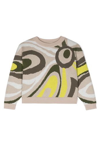 PUCCI Junior patterned intarsia knit jumper - Toni neutri