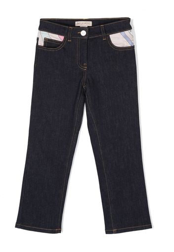 PUCCI Junior mid-rise slim-cut jeans - Blu