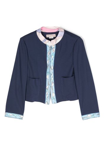 PUCCI Junior Pesci-print round-neck jacket - Blu