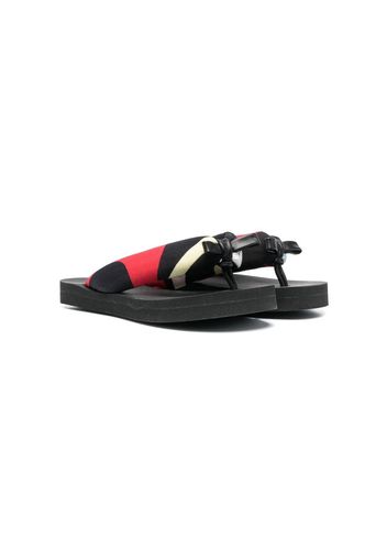 PUCCI Junior abstract-pattern open-toe sandals - Rosso