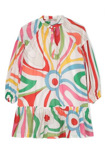 PUCCI Junior stripe-pattern cotton dress - Toni neutri