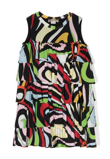 PUCCI Junior logo-print sleeveless dress - Nero