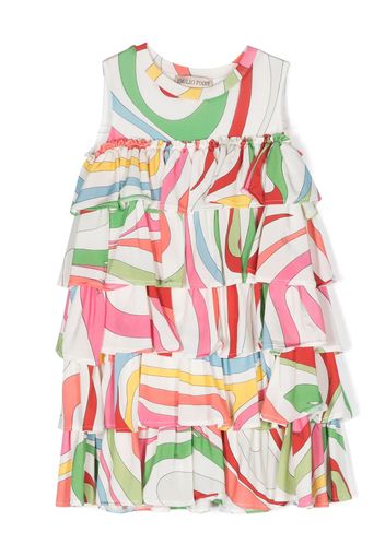 PUCCI Junior logo-print sleeveless dress - Bianco