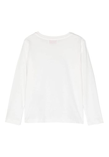 PUCCI Junior logo-print cotton sweatshirt - Bianco