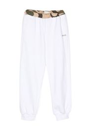 PUCCI Junior contrast-trim track pants - Bianco