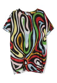 PUCCI Junior abstract-print short-sleeved dress - Nero