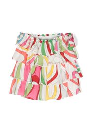 PUCCI Junior ruffled-layers miniskirt - Bianco