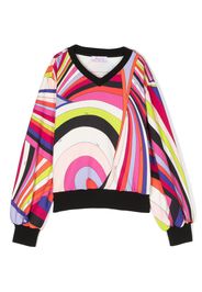 PUCCI Junior Iride-print cotton sweatshirt - Rosa