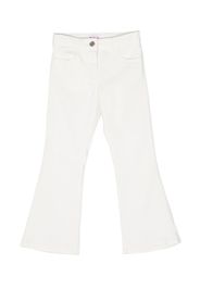 PUCCI Junior Iride patch flared jeans - Bianco