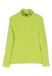 PUCCI Junior logo-print knitted jumper - Verde