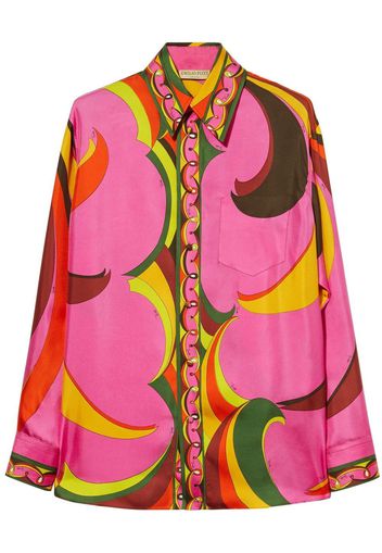 PUCCI colour-block silk blouse - Rosa