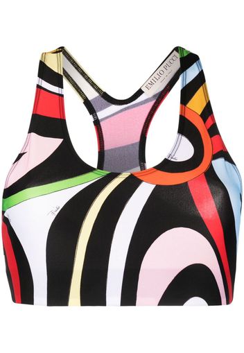 PUCCI Marmo-print sports bra - Nero