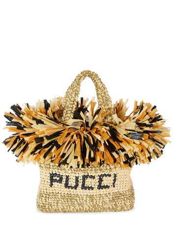 PUCCI Borsa tote con logo a intarsi - Toni neutri