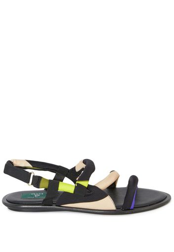 PUCCI Lee Marmo-print padded sandals - Nero