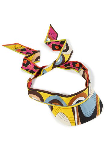 PUCCI abstract-print silk visor hat - Giallo