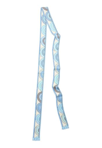 PUCCI abstract-print thin scarf - Blu
