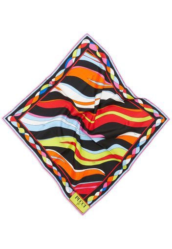 PUCCI abstract-print silk scarf - Rosso