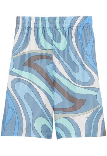 PUCCI abstract-print Bermuda shorts - Blu