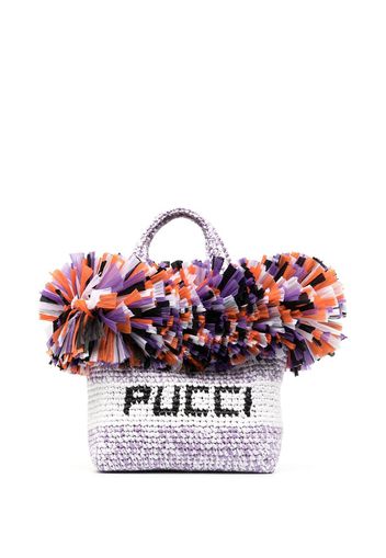 PUCCI large fringe-trimmed logo tote bag - Viola