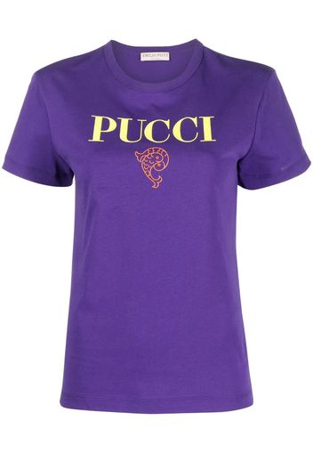 PUCCI logo-print cotton T-shirt - Viola