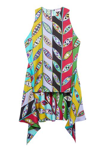 PUCCI graphic-print sleeveless blouse - Viola