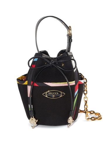 PUCCI Borsa a secchiello con placca logo - Nero