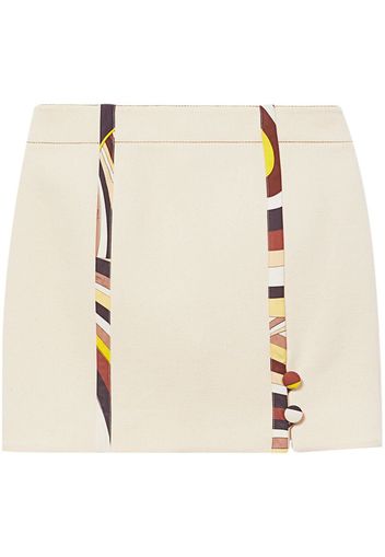 PUCCI abstract-print front-slit skirt - Toni neutri