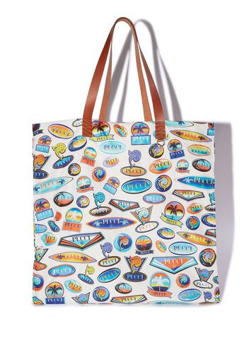 PUCCI logo-print tote bag - Bianco