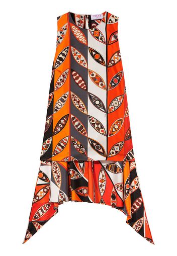 PUCCI graphic-print silk sleeveless top - Rosso