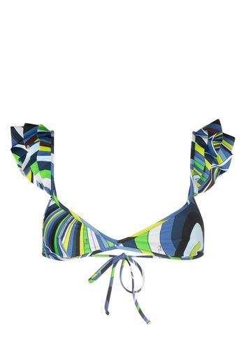 PUCCI ruffled-straps bikini top - Blu